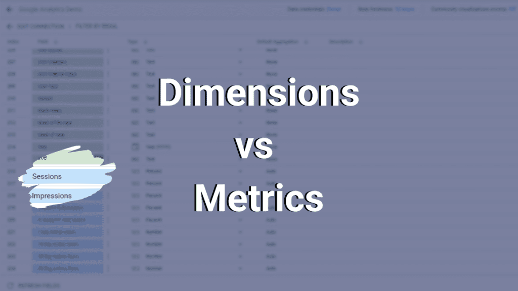 What is the difference between dimensions and metrics?