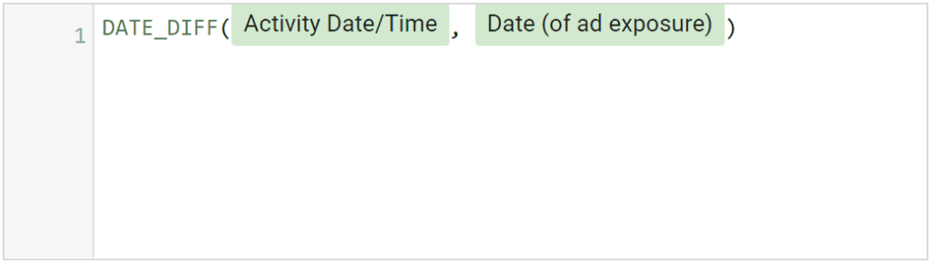 data studio functions date_diff syntax