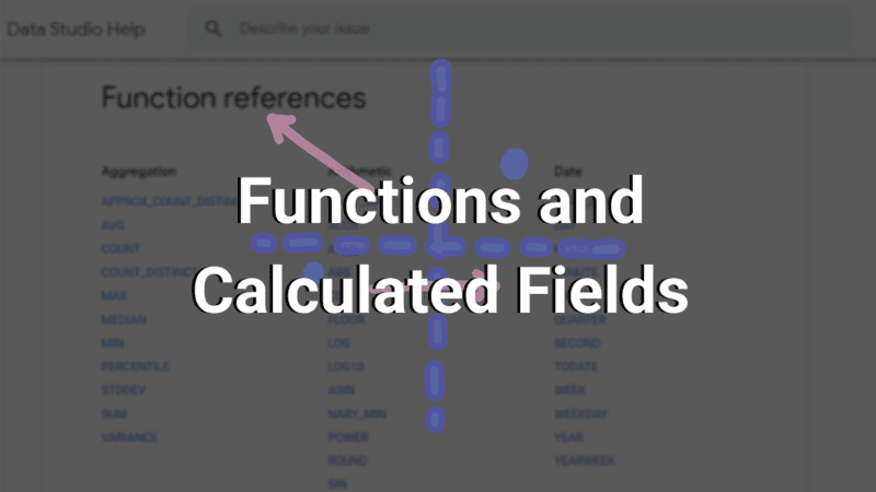 functions and calculated fields