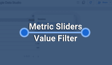 text that says metric sliders value filter in blue background