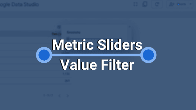 text that says metric sliders value filter in blue background